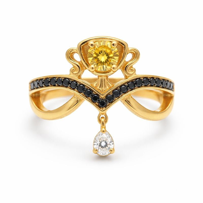 Sophie wearing Hufflepuff ring